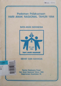 pedoman pelaksanaan hari anak nasional tahun 1994