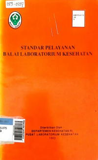 Standar pelayanan balai laboratorium kesehatan