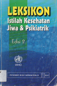 Image of Leksikon Istilah Kesehatan Jiwa dan Psikiatrik