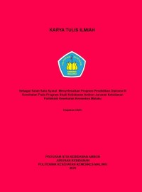 Asuhan kebidanan komprehensif pada ny. s di wilayah kerja Puskesmas nania Kota Ambon