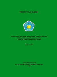 Gambaran status gizi dan kebiasaan mencuci tangan balita usia 1-5 tahun pada penderita diare di Puskesmas perawatan waai