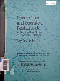 How to open and operatea restaurant