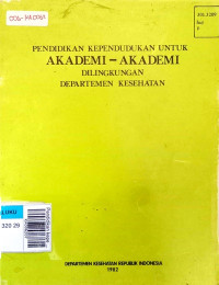 Pendidikan kependudukan untuk akademi di lingkungan depkes