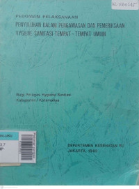 Pedoman pengawasan sanitasi tempat ? tempat umum & wisata