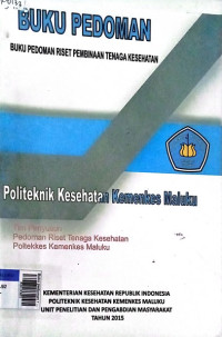 Buku pedoman riset pembinaan tenaga kesehatan