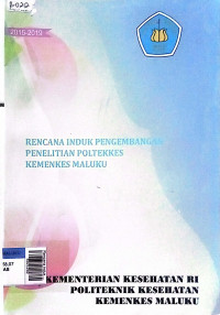 Rencana induk pengembangan penelitian poltekkes Maluku