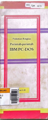 Pedoman ringkas perintah IBM PC DOC